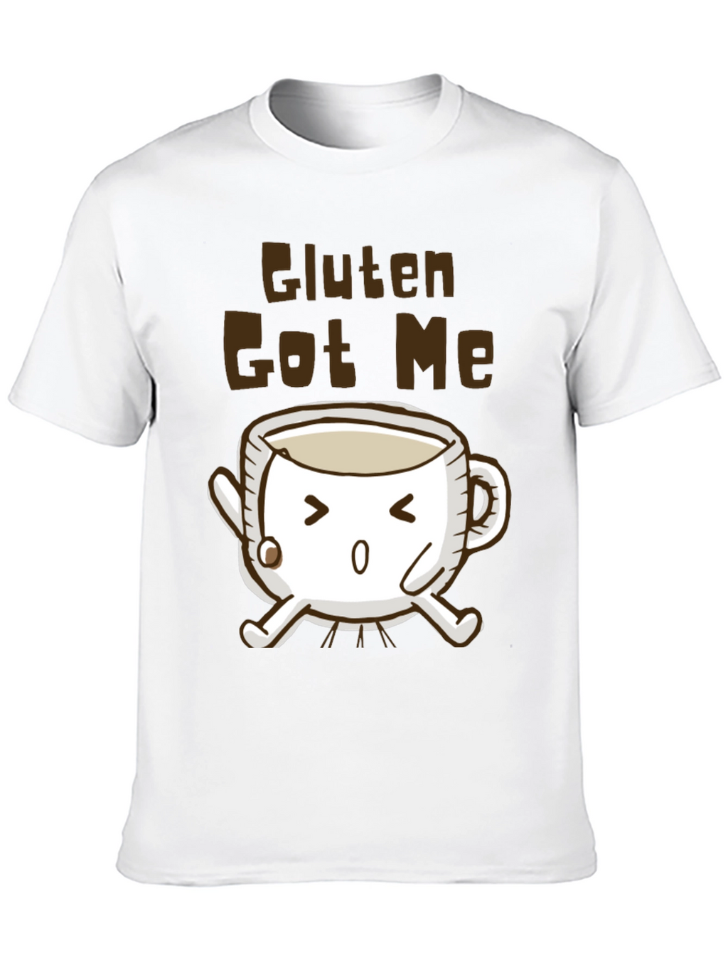 Gluten Got Me Mug Cartoon T-Shirt