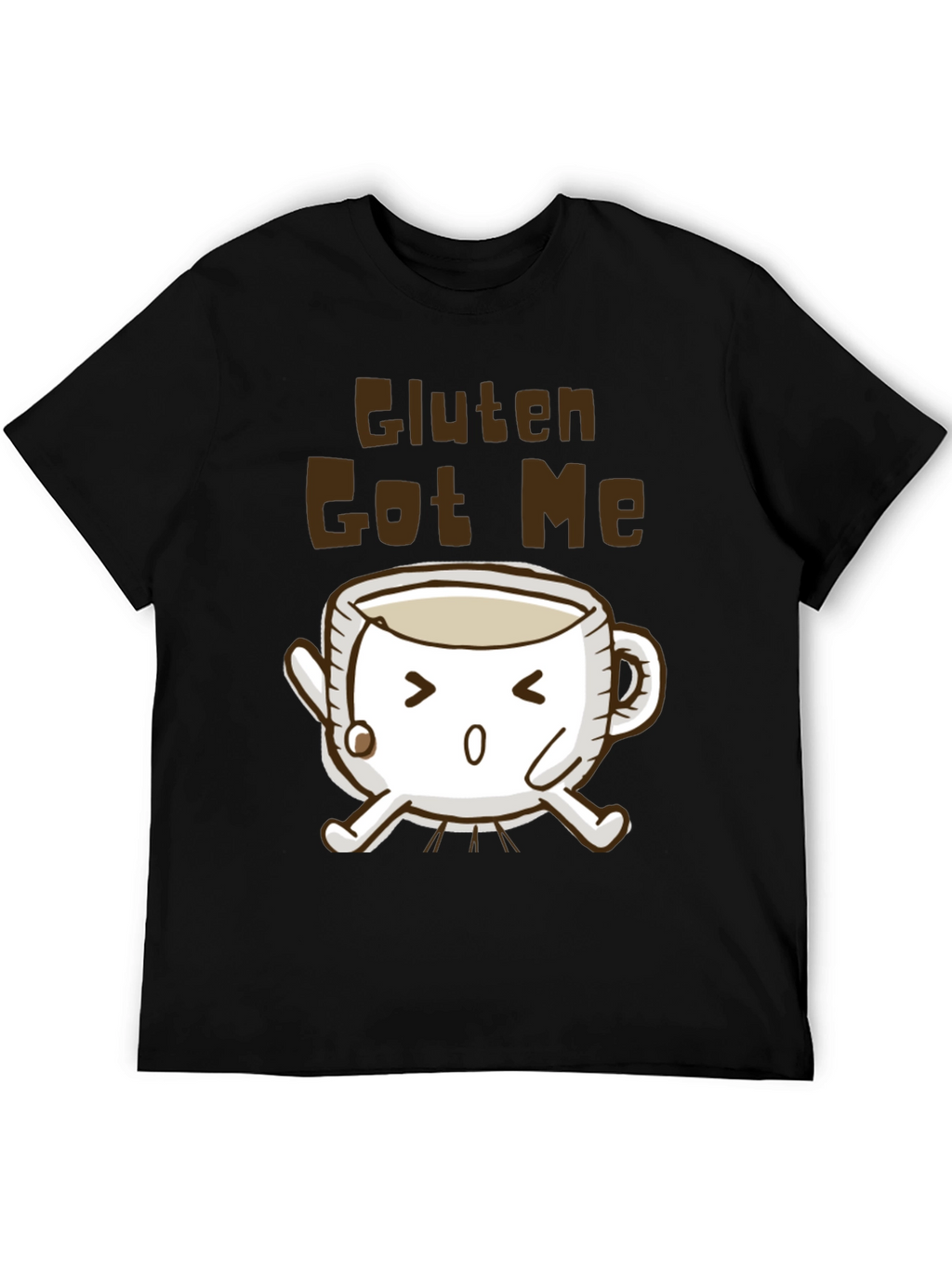Gluten Got Me Mug Cartoon T-Shirt