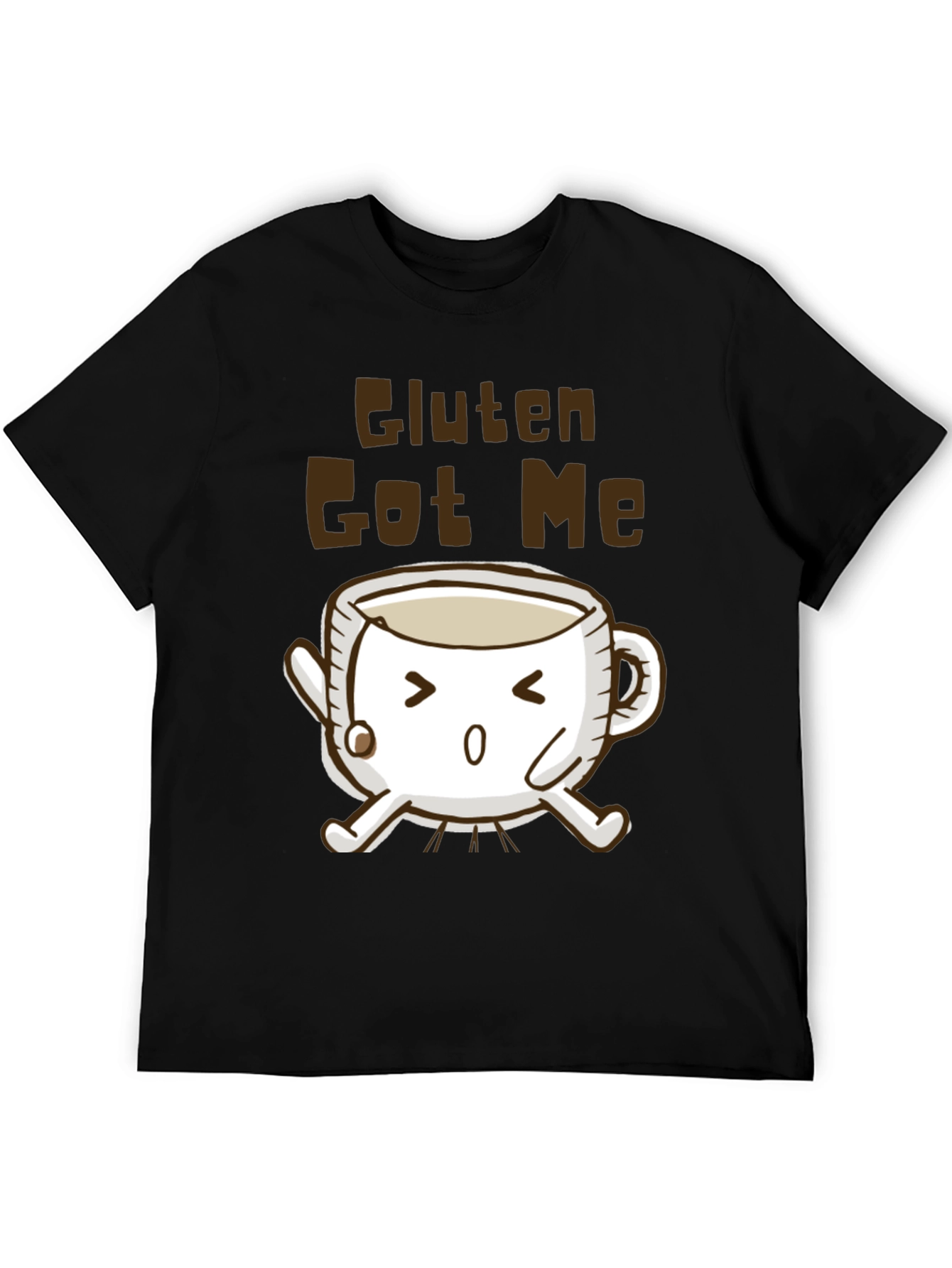 Gluten Got Me Mug Cartoon T-Shirt