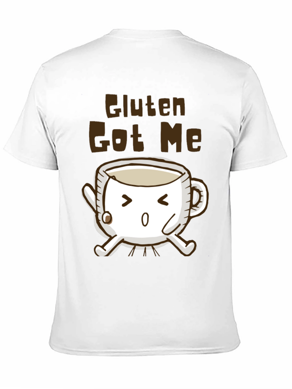 Gluten Got Me Mug Cartoon T-Shirt