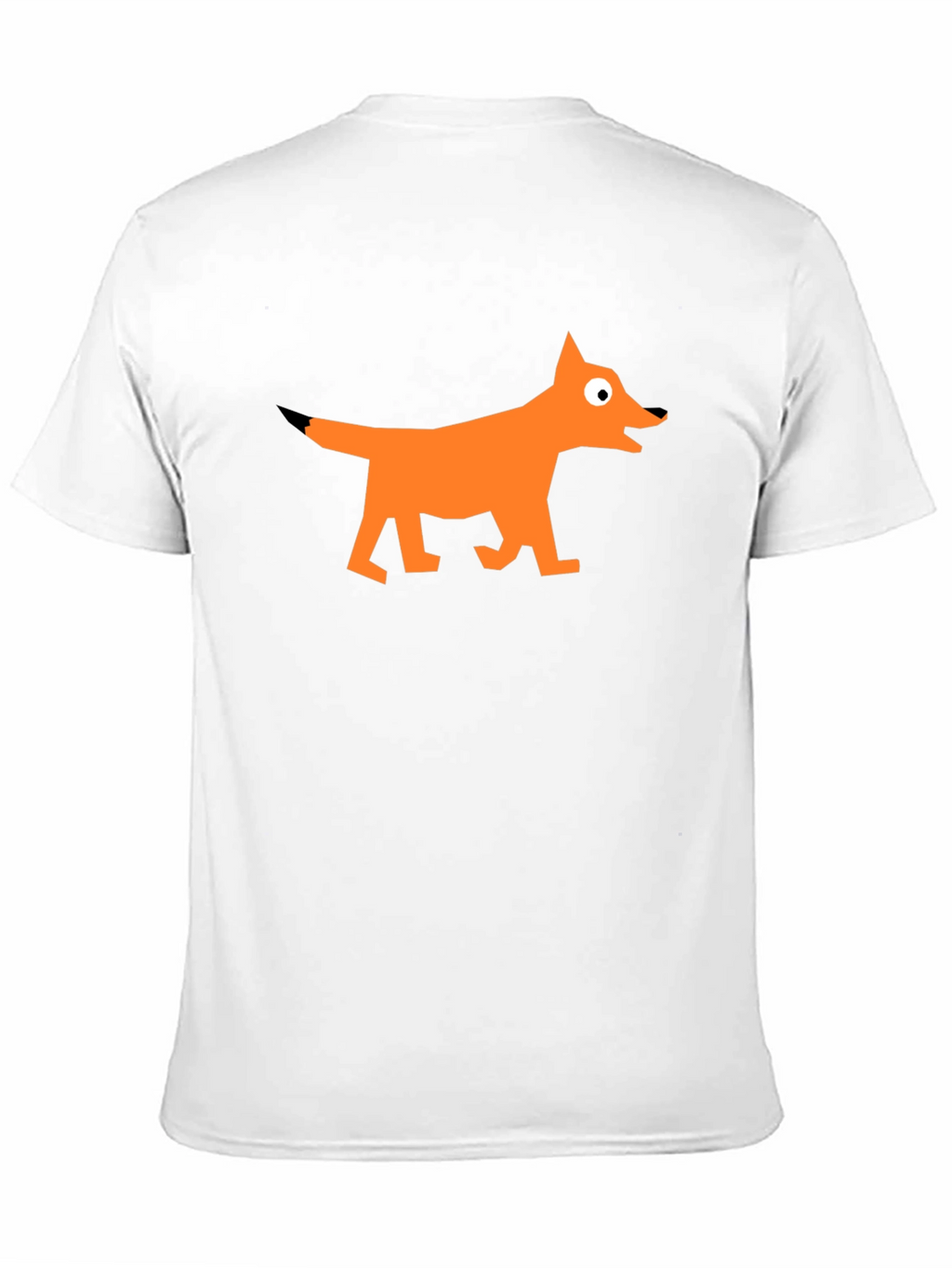 Geometric Fox Graphic Black T-Shirt