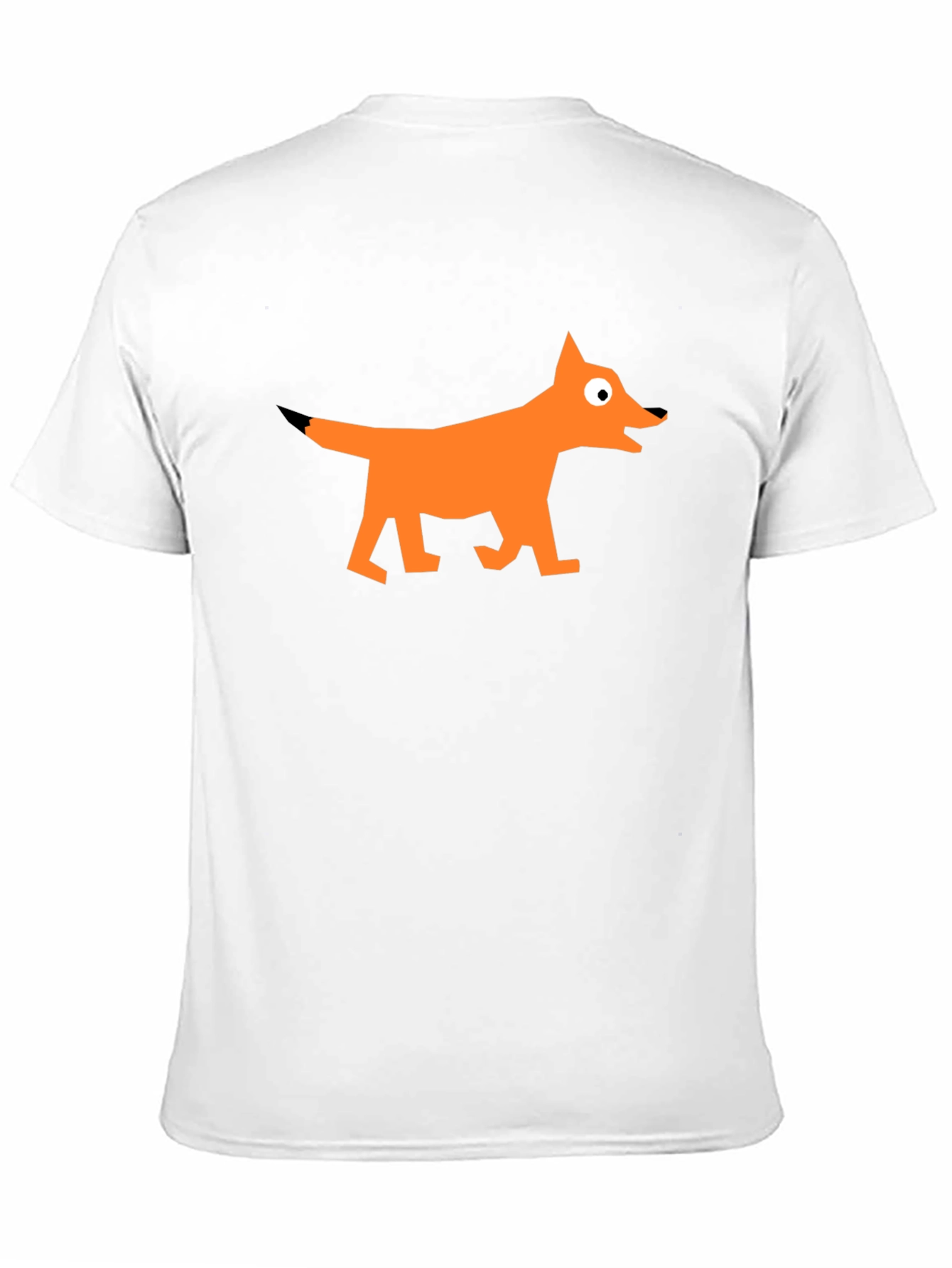Geometric Fox Graphic Black T-Shirt