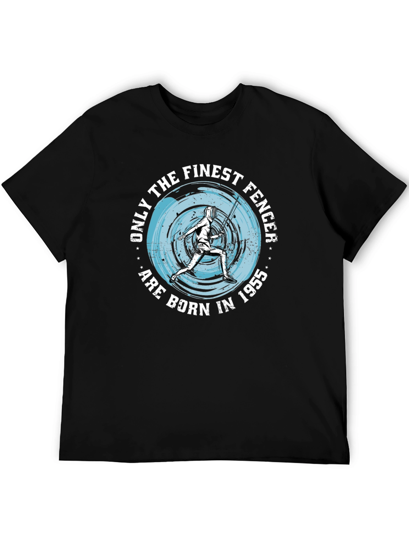 Finest Fencer Born in 1955 Black T-Shirt