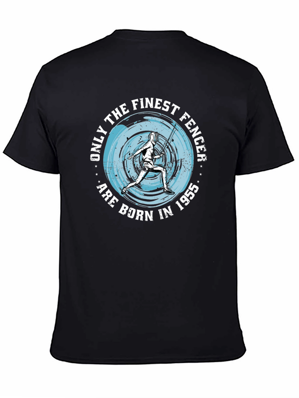 Finest Fencer Born in 1955 Black T-Shirt