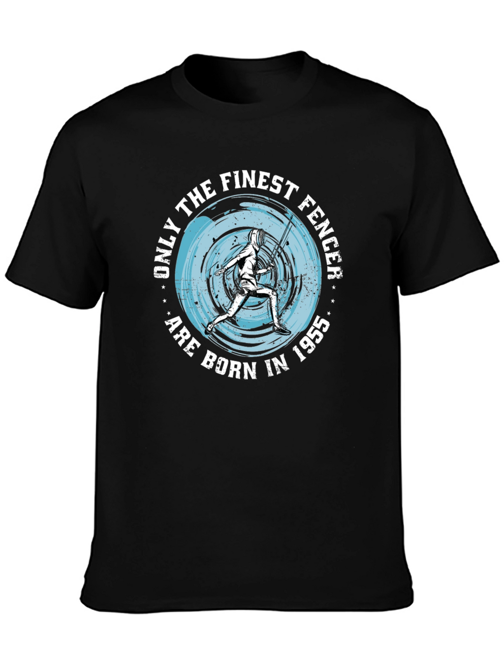 Finest Fencer Born in 1955 Black T-Shirt