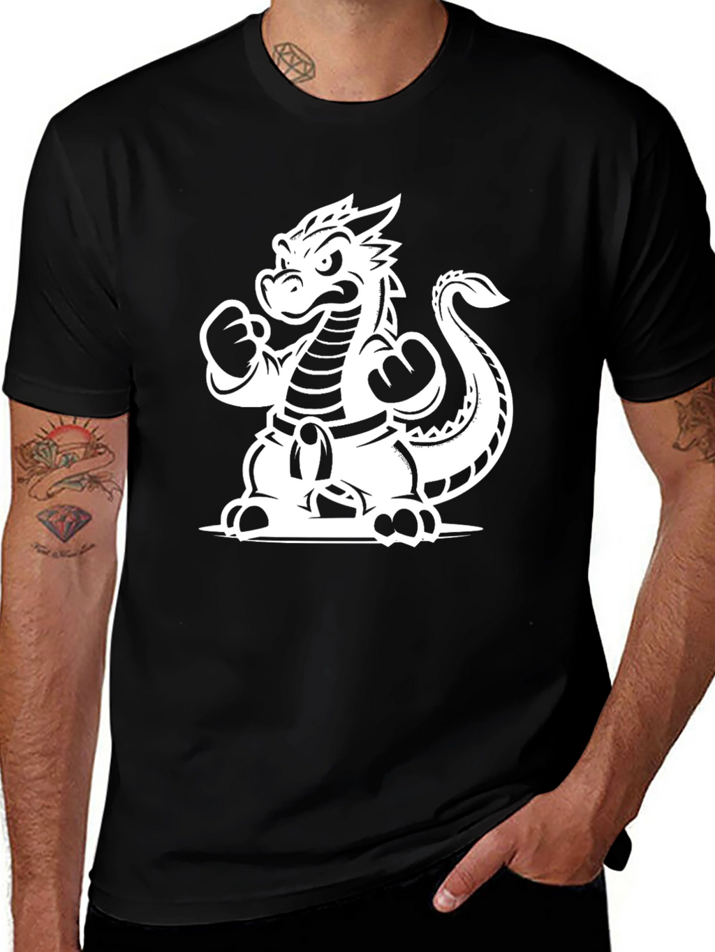 Black Dragon Boxer T-Shirt