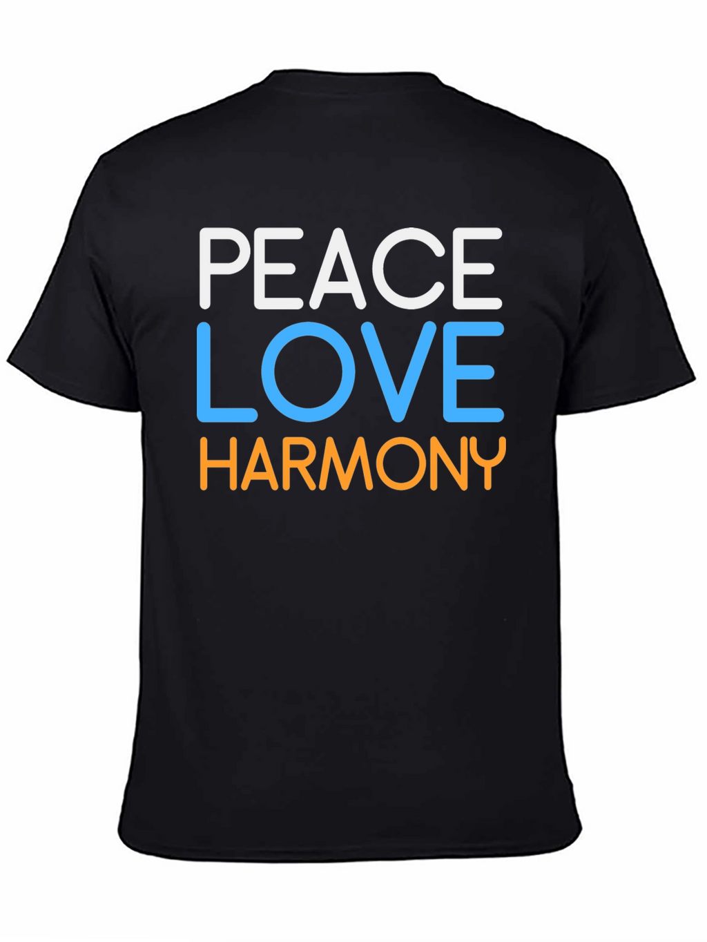 Peace Love Harmony Graphic Tee - Black