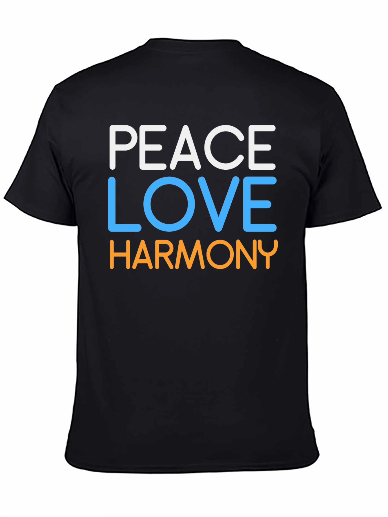 Peace Love Harmony Graphic Tee - Black