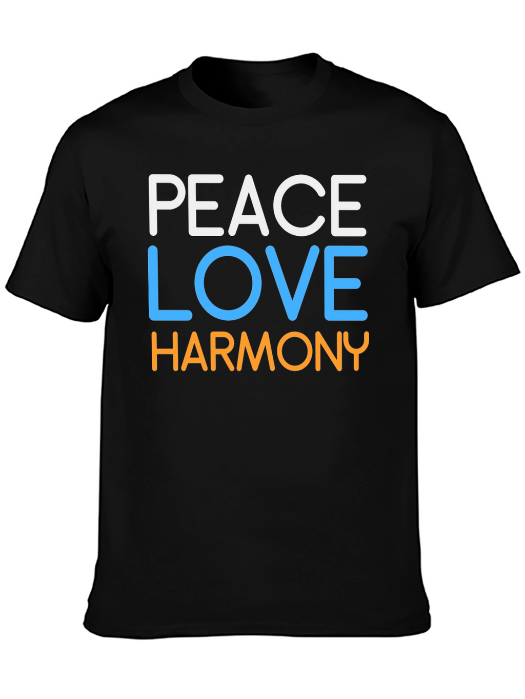 Peace Love Harmony Graphic Tee - Black