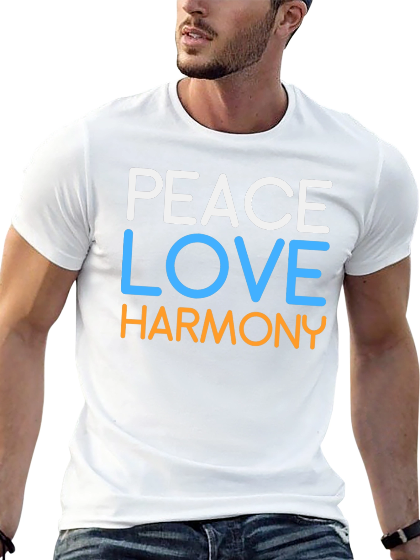 Peace Love Harmony Graphic Tee - Black