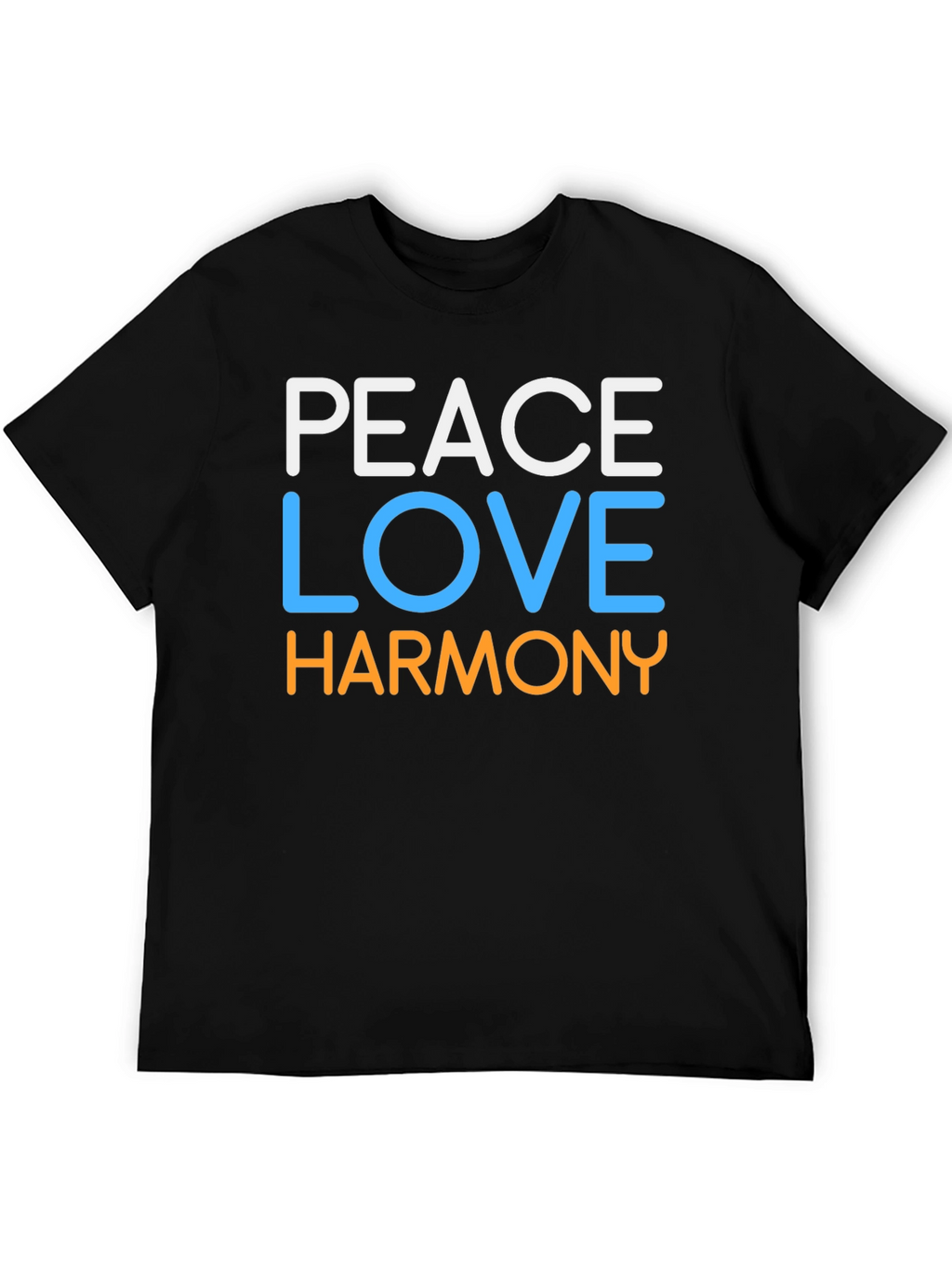 Peace Love Harmony Graphic Tee - Black