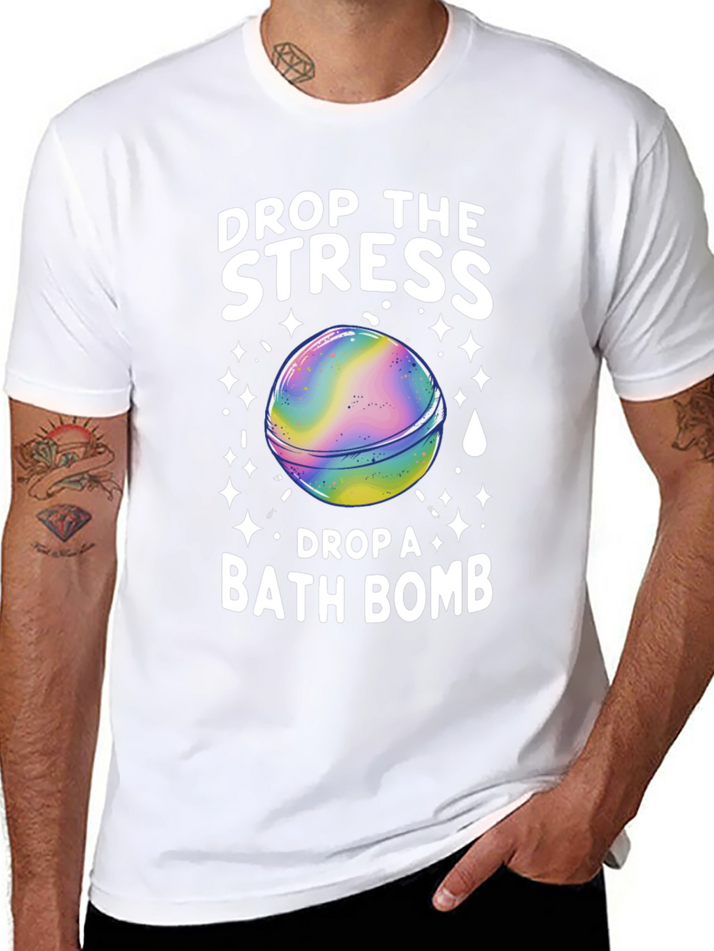 Drop the Stress Bath Bomb Graphic Tee
