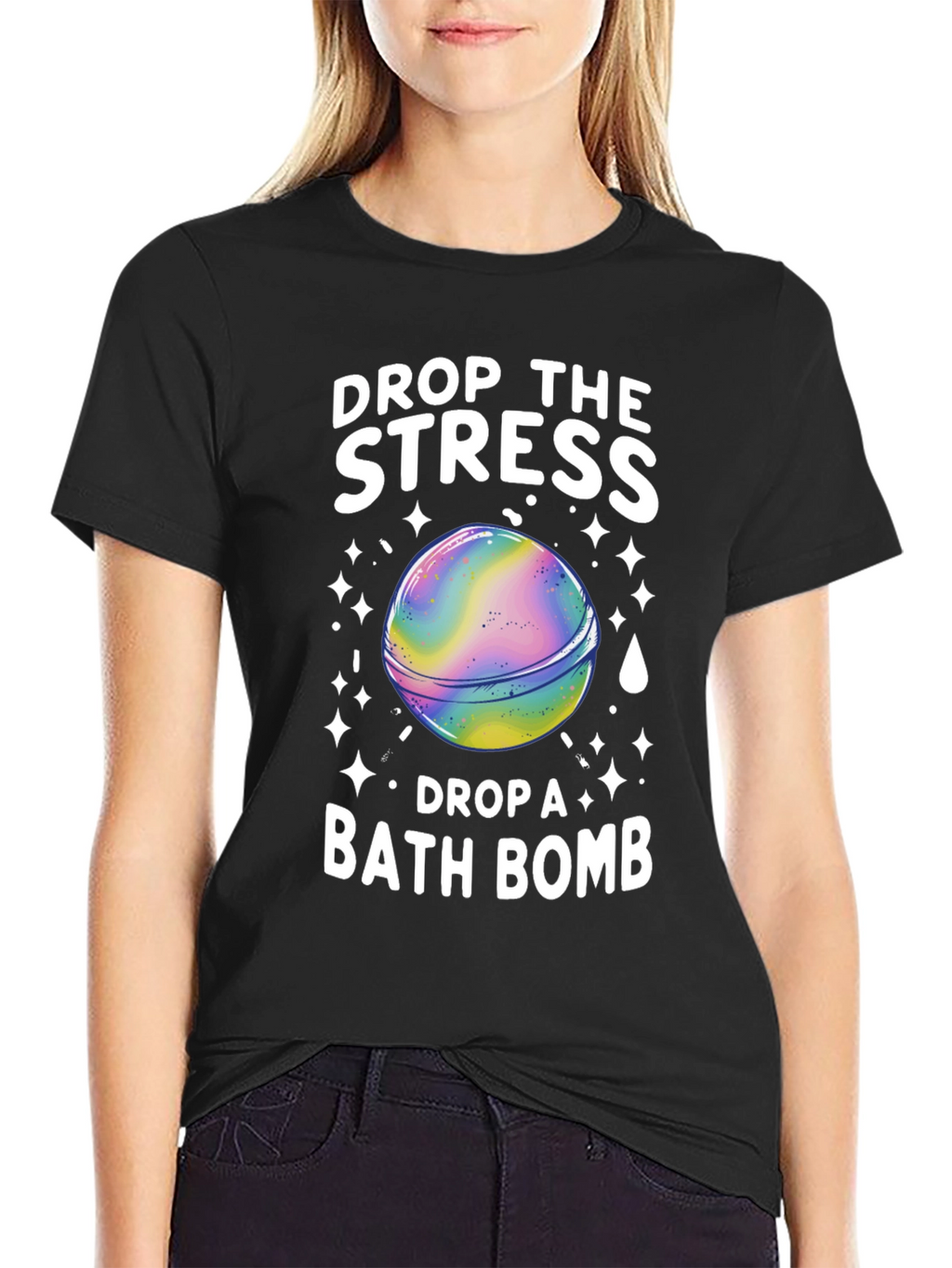 Drop the Stress Bath Bomb Graphic Tee