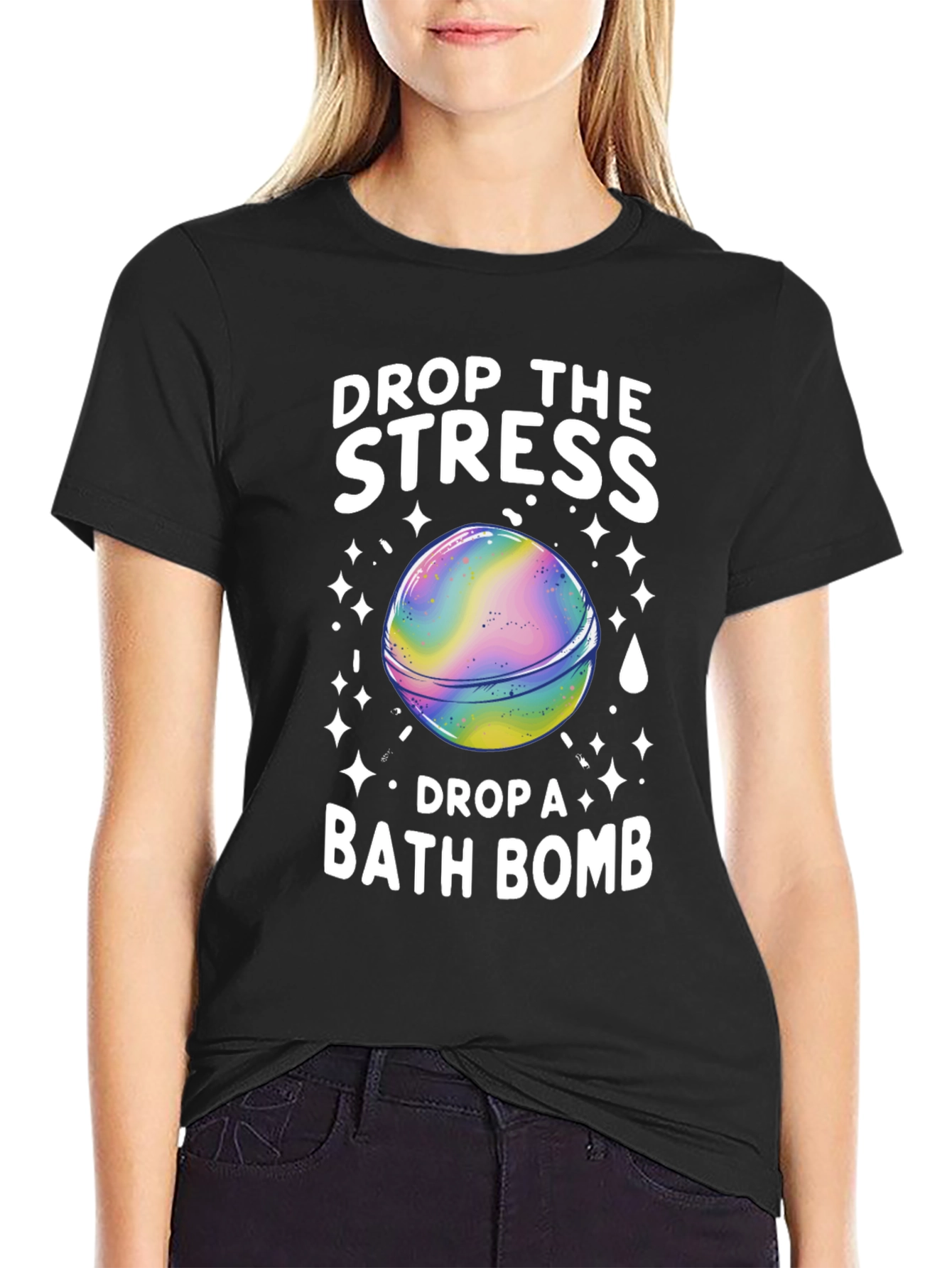 Drop the Stress Bath Bomb Graphic Tee