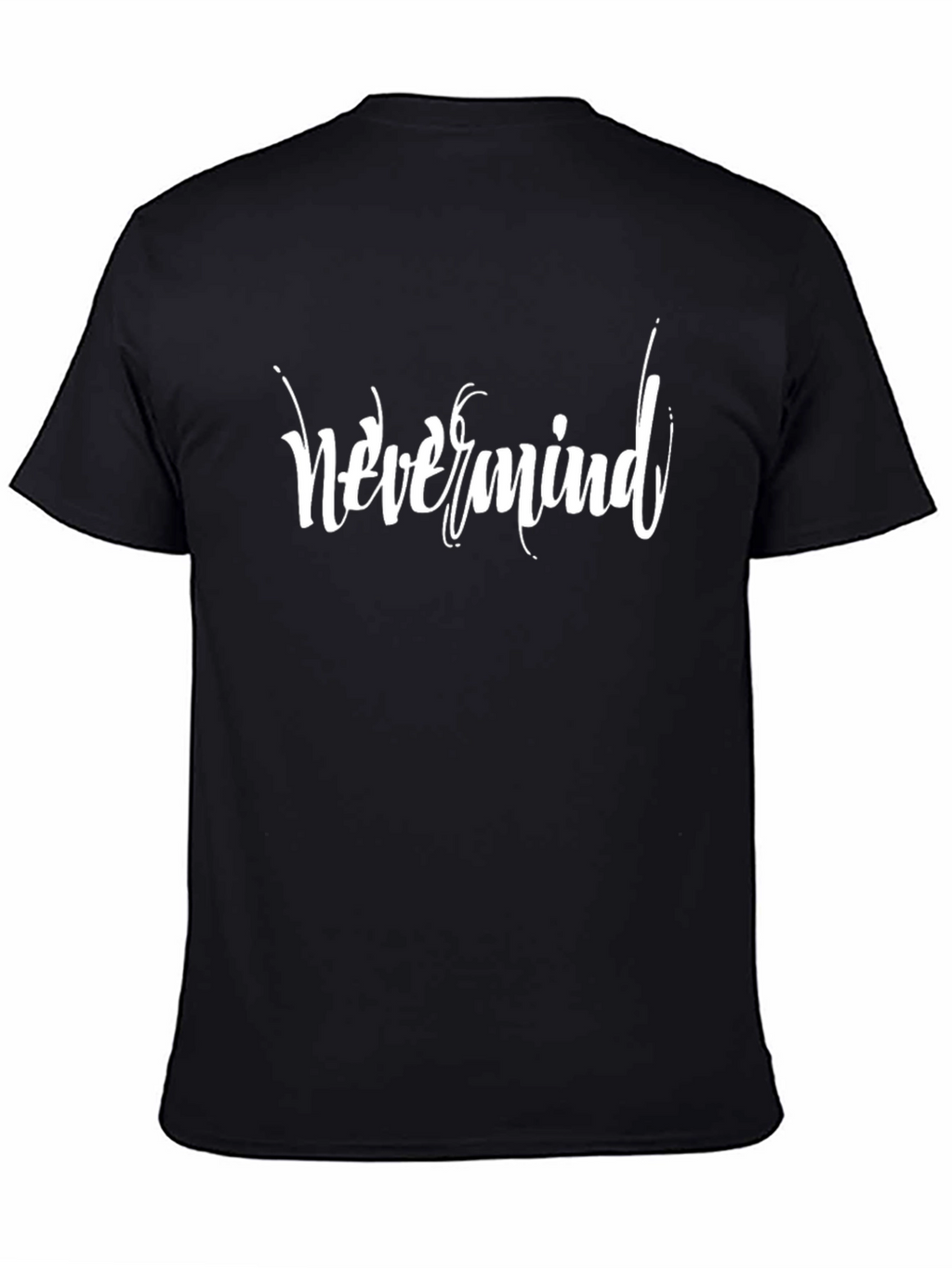Nevermind Graphic Tee - Black Cotton Comfort