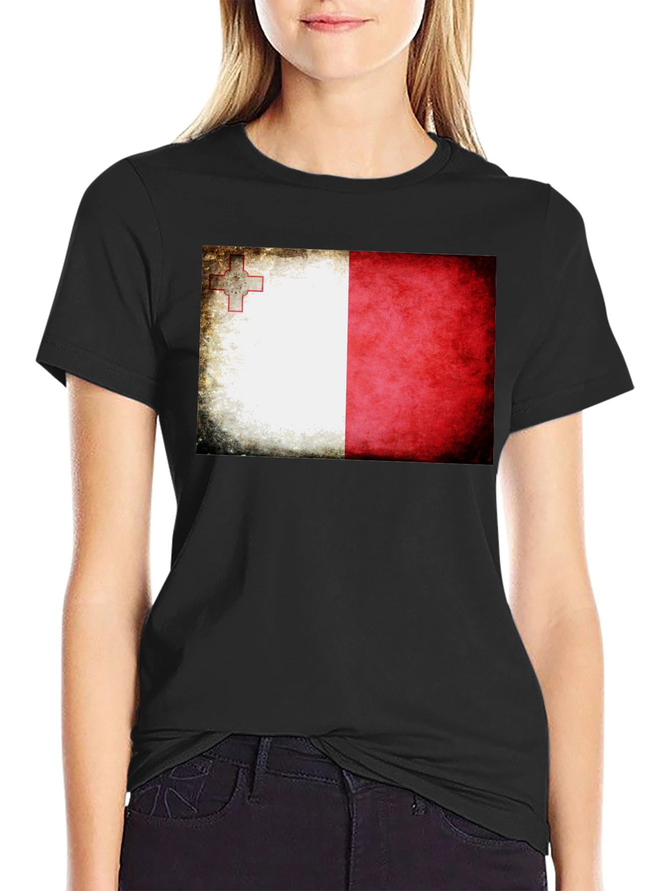 Malta Flag T-Shirt - Distressed Graphic Tee