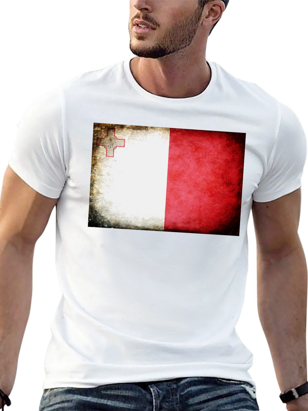 Malta Flag T-Shirt - Distressed Graphic Tee