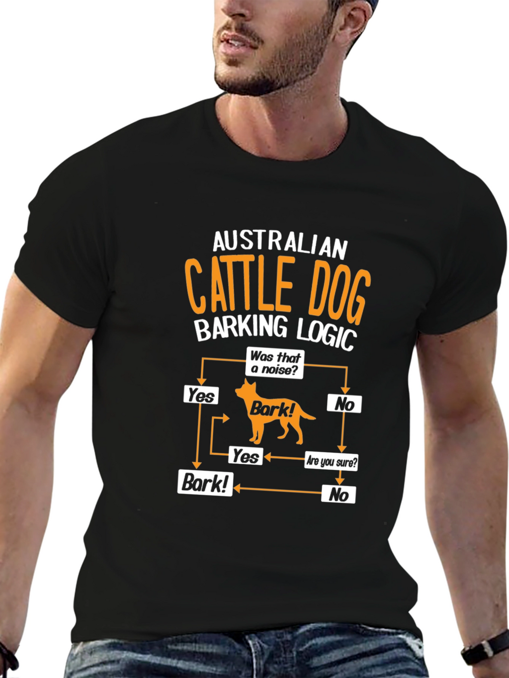 Australian Cattle Dog Barking Logic T-Shirt