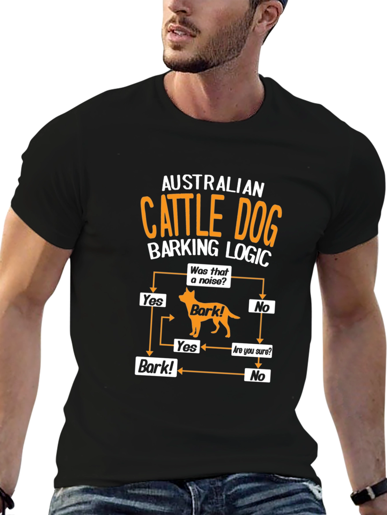 Australian Cattle Dog Barking Logic T-Shirt