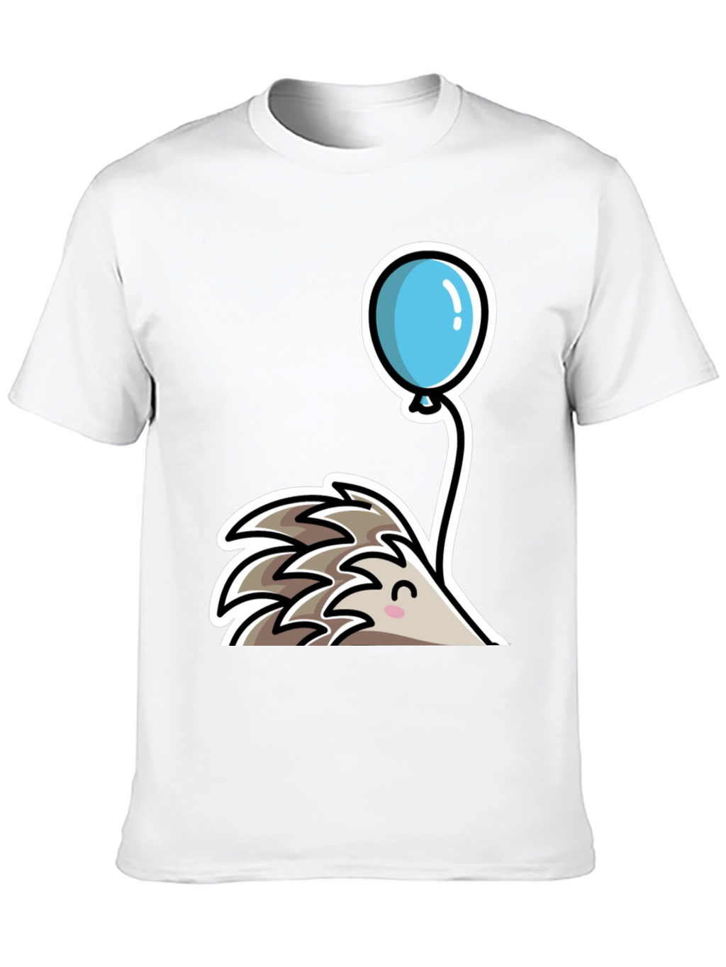 Cute Hedgehog with Balloon T-Shirt - Whimsical Design