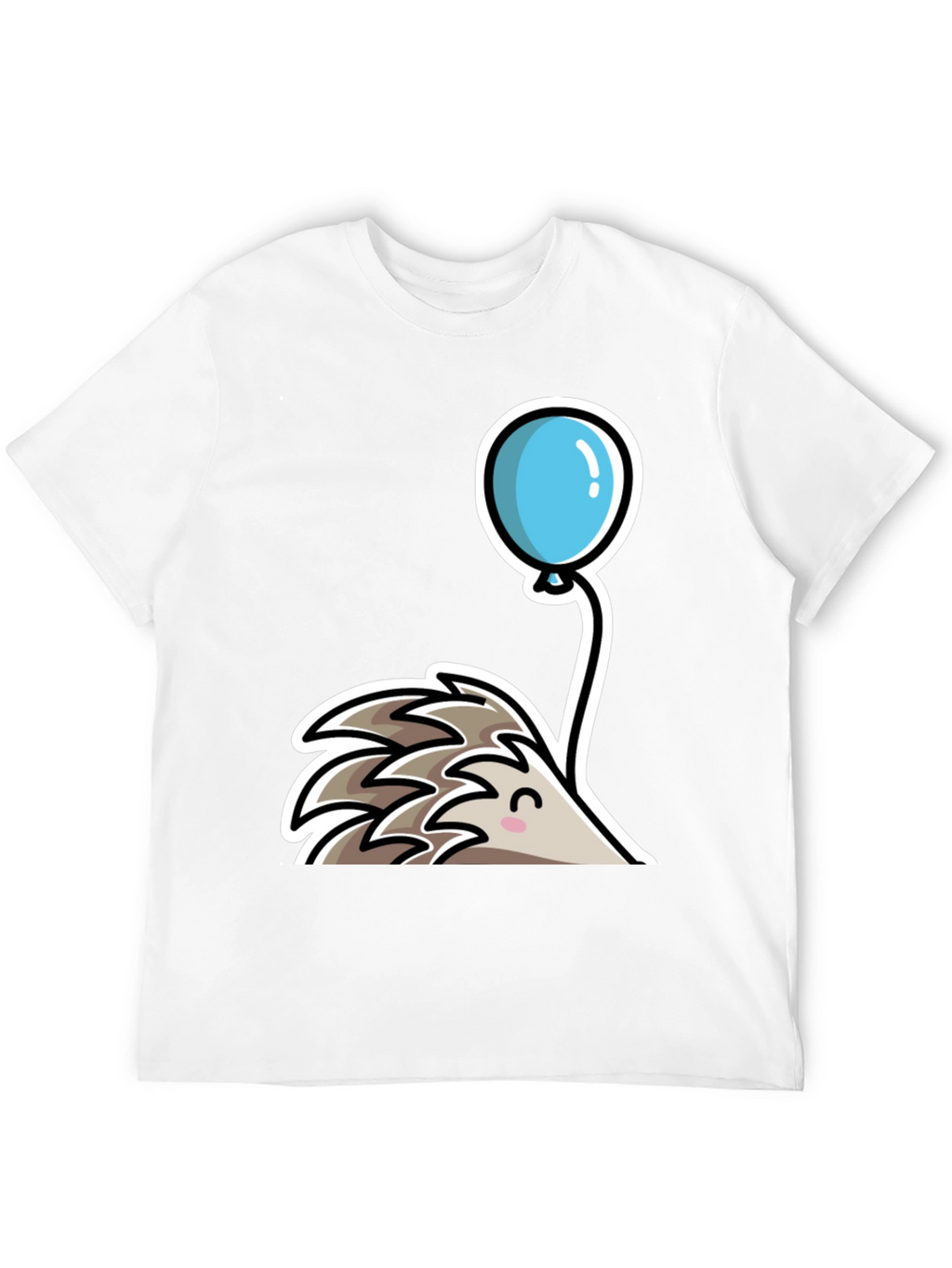 Cute Hedgehog with Balloon T-Shirt - Whimsical Design