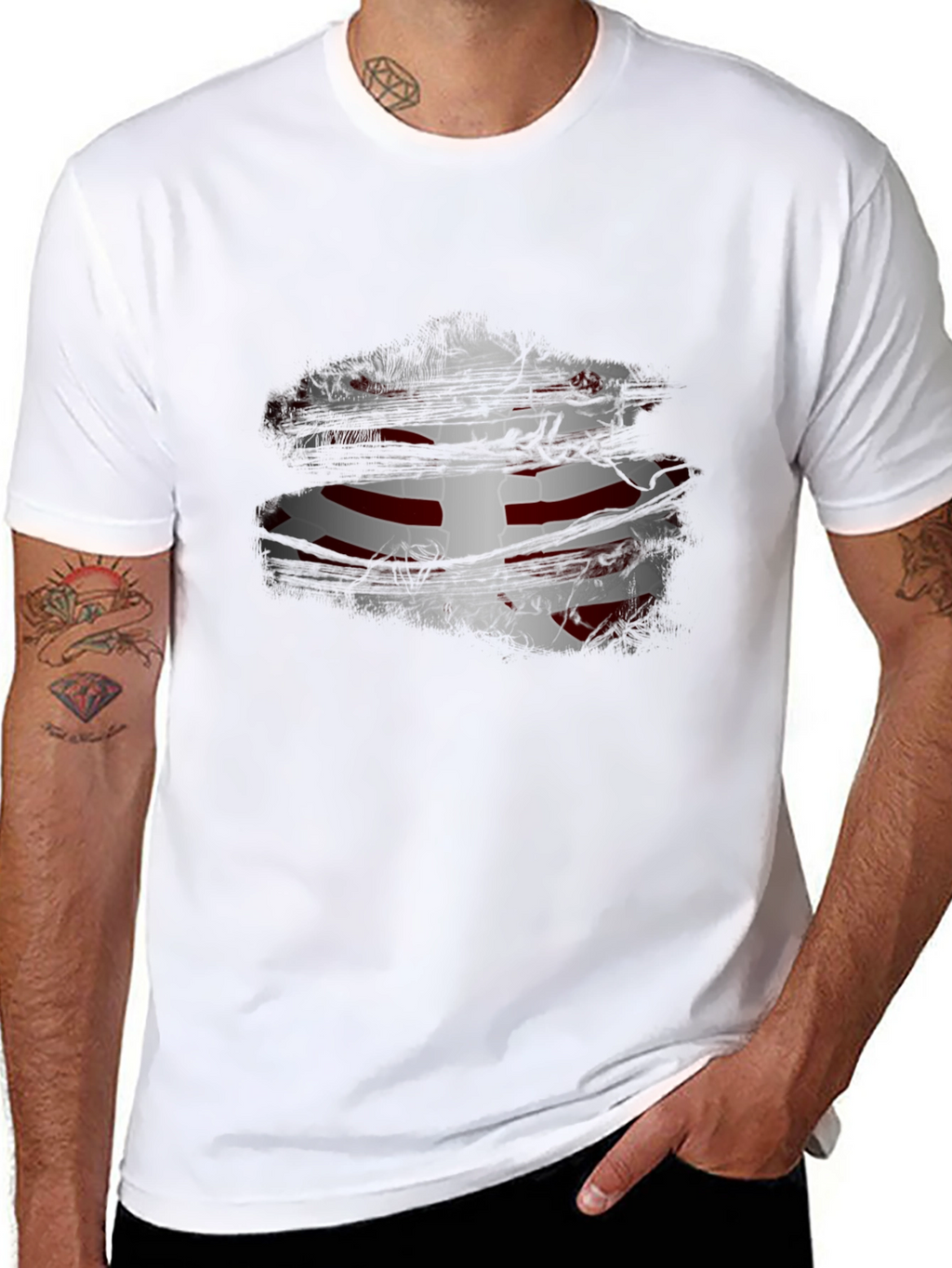 Ripped England Flag T-Shirt