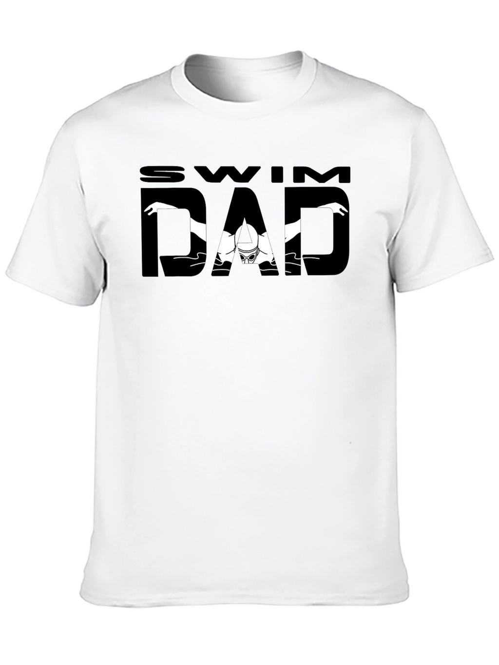 Swim Dad T-Shirt - Black Graphic Tee