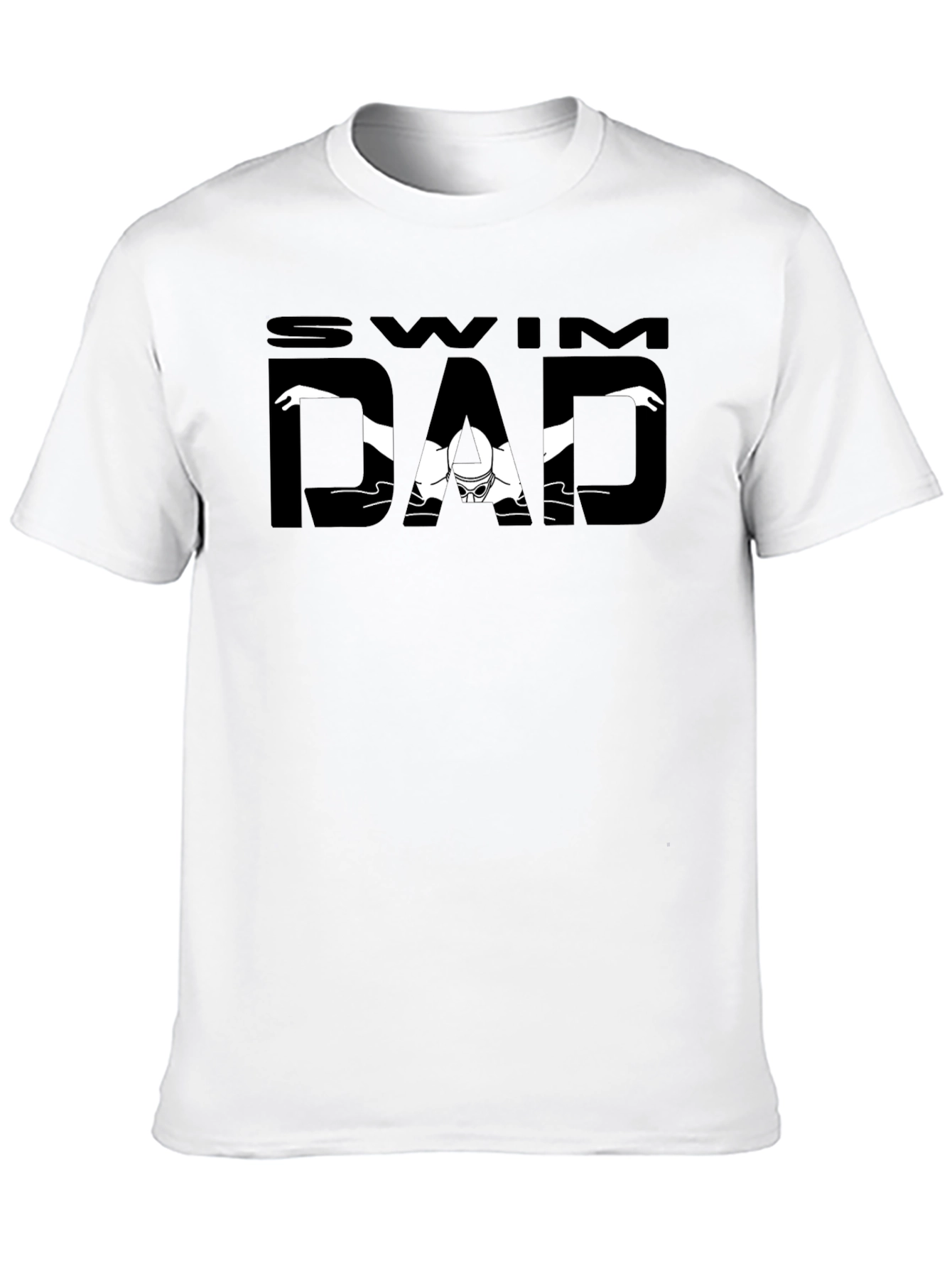Swim Dad T-Shirt - Black Graphic Tee