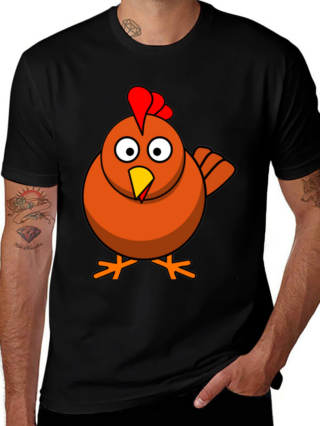 Funny Chicken Graphic T-Shirt
