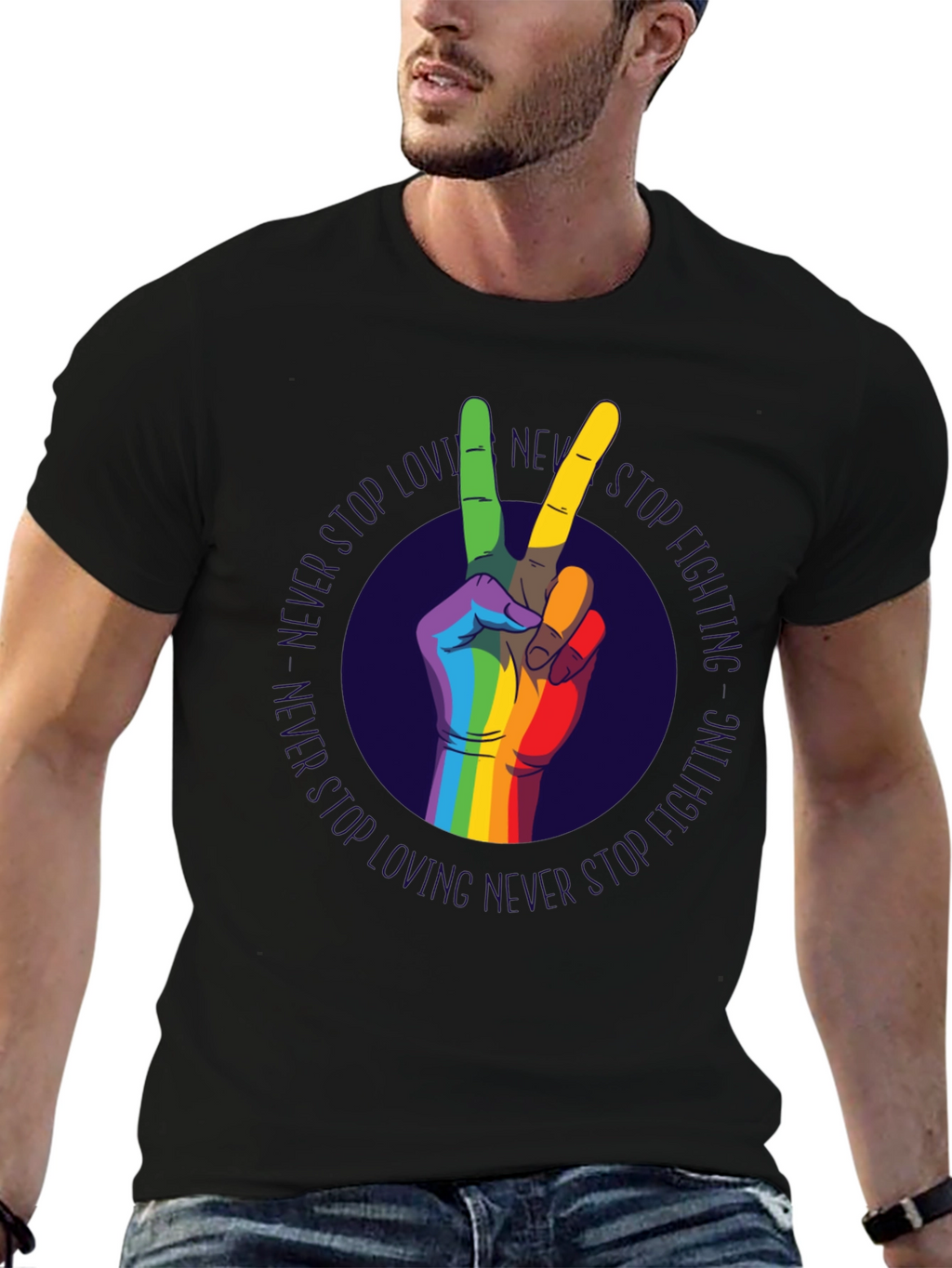 Pride Rainbow Peace Sign T-Shirt - Unisex Style