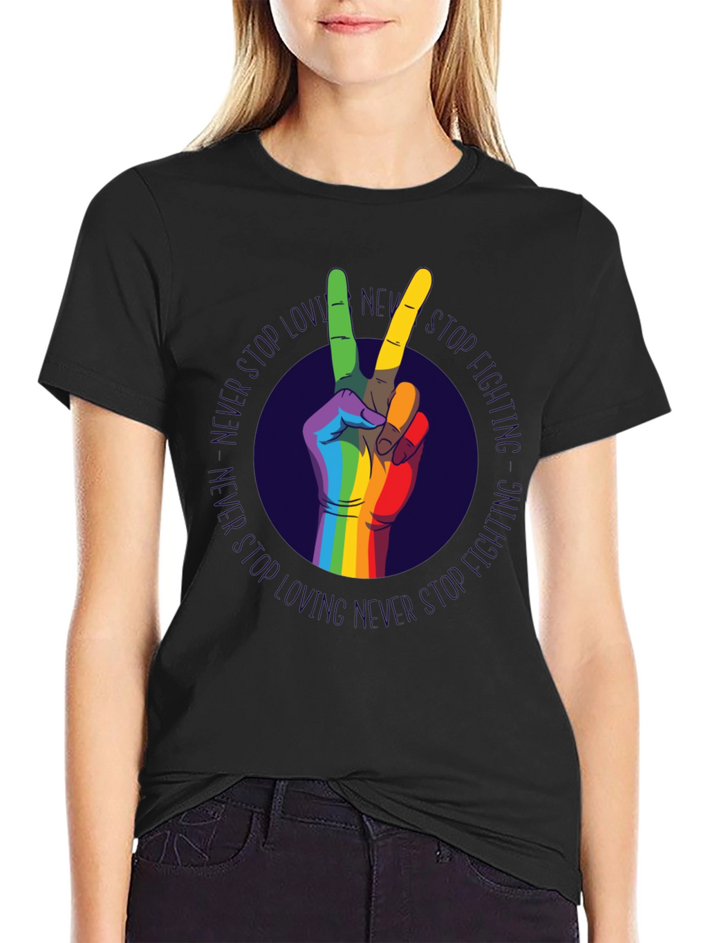 Pride Rainbow Peace Sign T-Shirt - Unisex Style