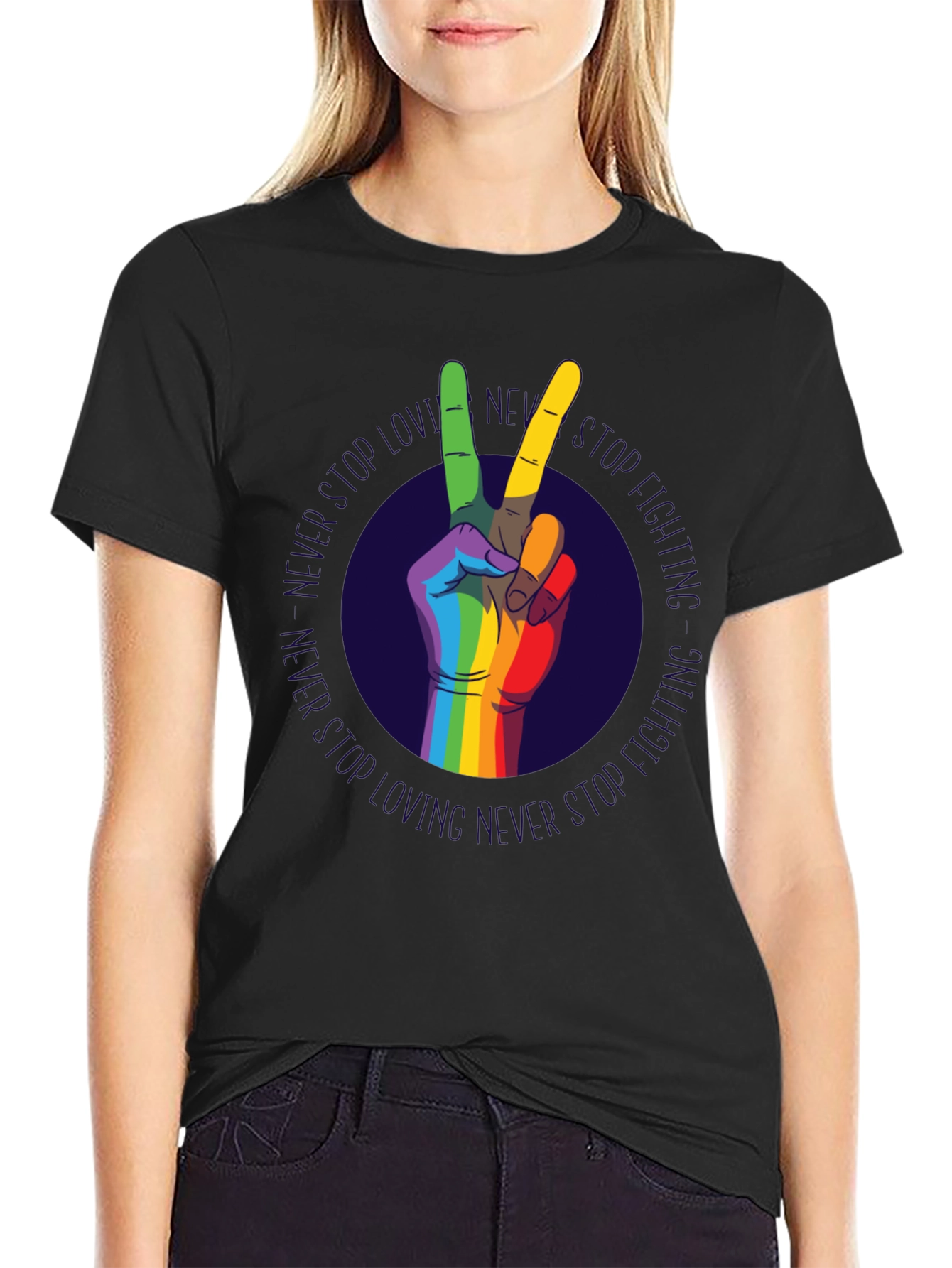 Pride Rainbow Peace Sign T-Shirt - Unisex Style