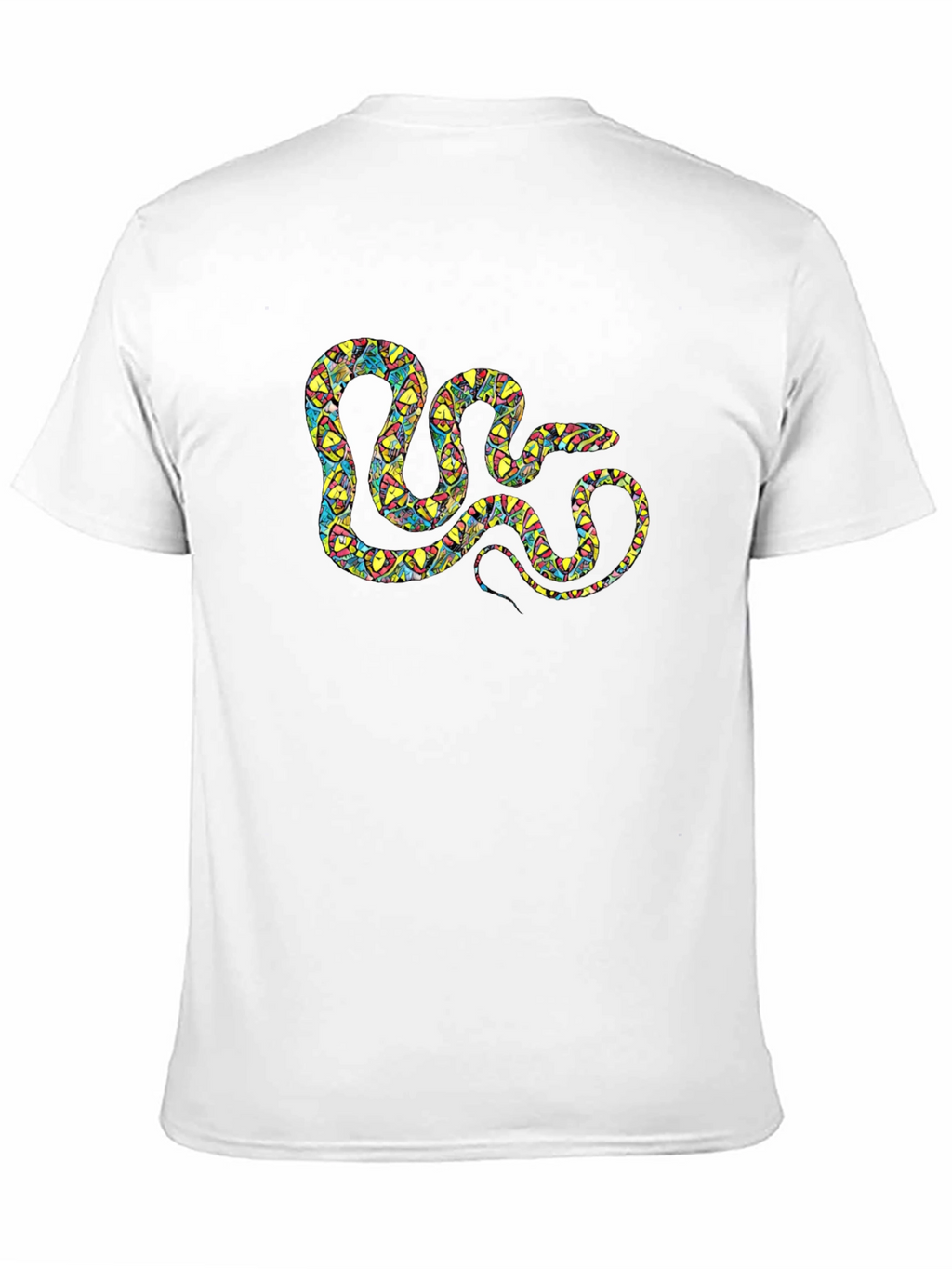 Patterned Snake Graphic Black T-Shirt