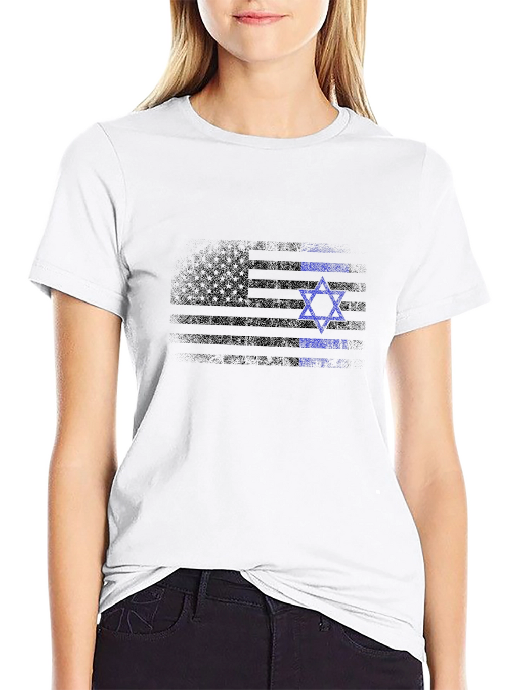 USA Israel Flag Graphic T-Shirt
