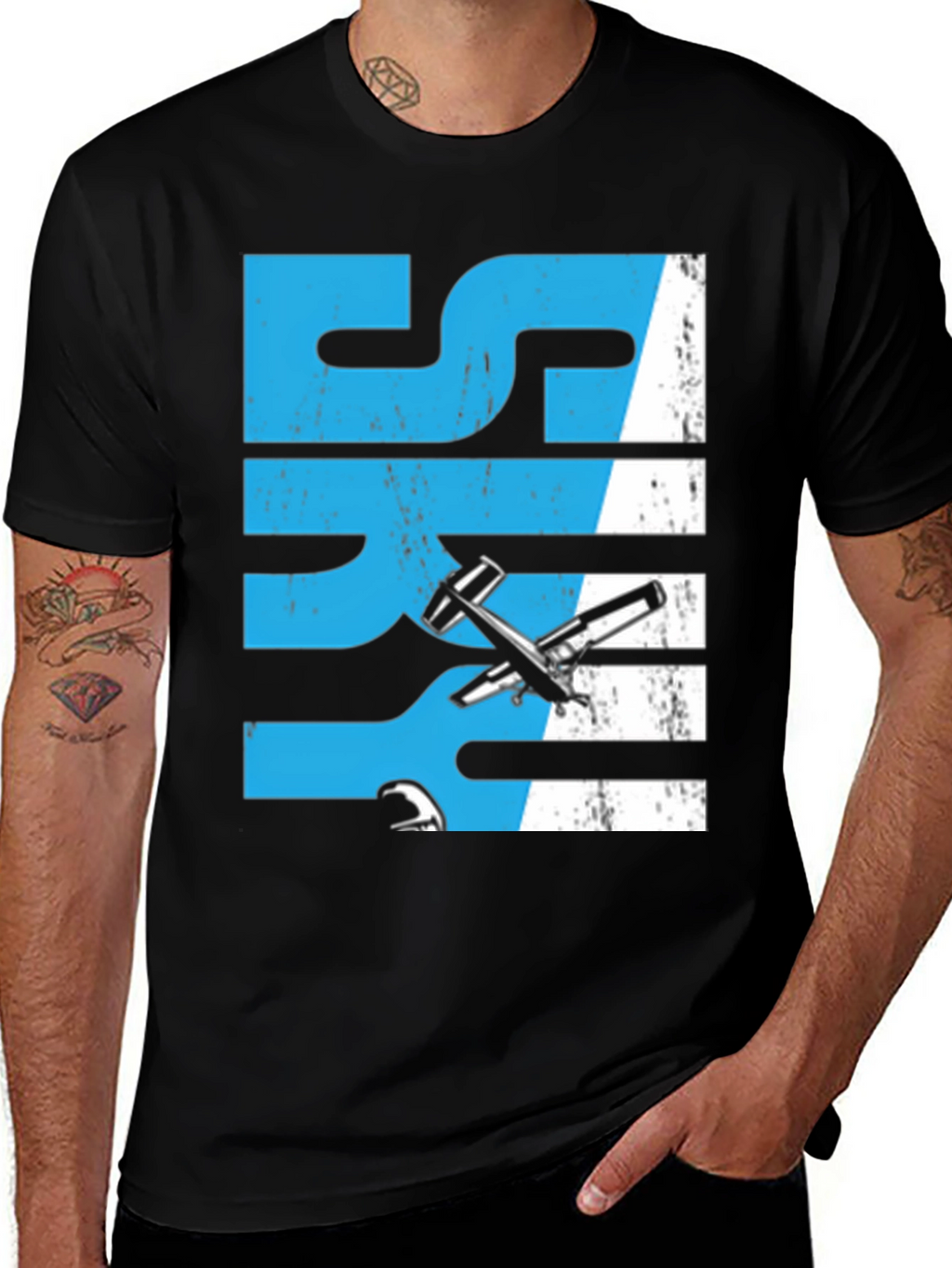 Airplane Sky Graphic T-Shirt