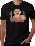 Jesus Christ Icon Graphic T-Shirt - Religious Apparel