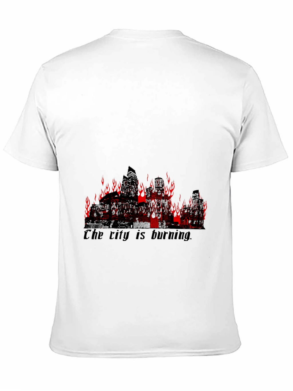 Burning City Graphic Tee - Mens Black T-Shirt
