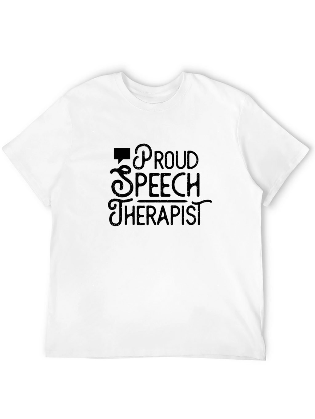 Proud Speech Therapist Black Graphic Tee
