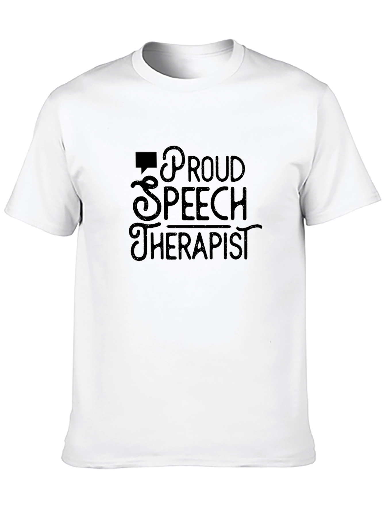 Proud Speech Therapist Black Graphic Tee