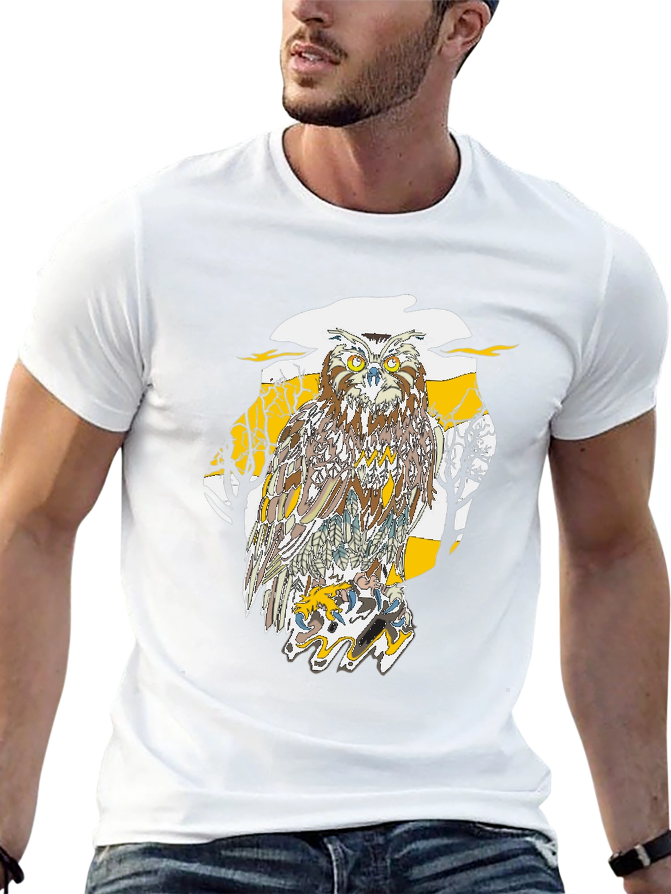 Owl Graphic Black T-Shirt