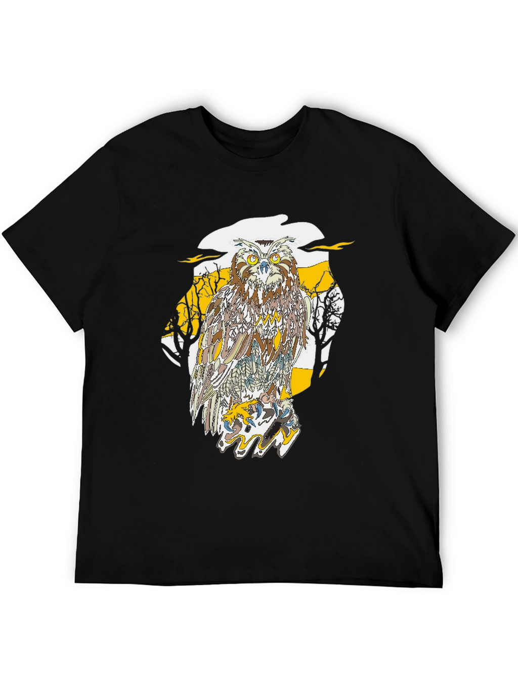 Owl Graphic Black T-Shirt