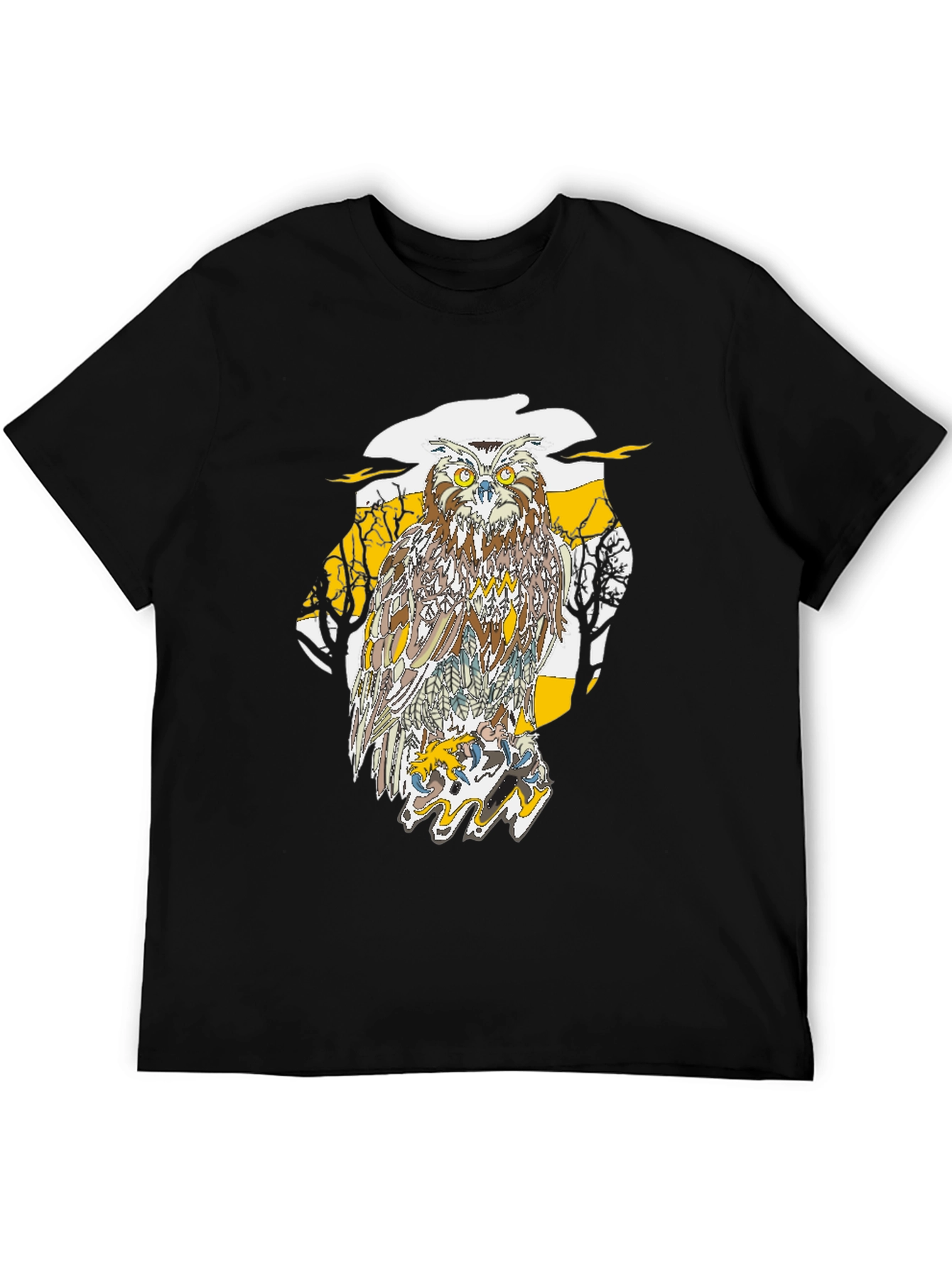 Owl Graphic Black T-Shirt