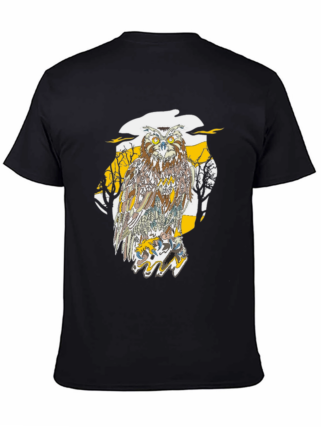 Owl Graphic Black T-Shirt