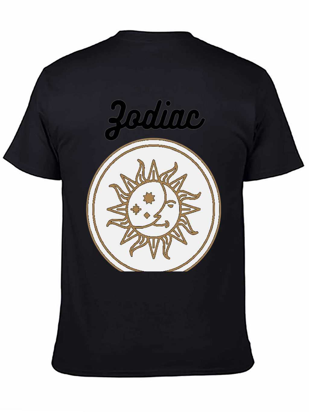 Zodiac Sun & Moon Graphic Tee - Black