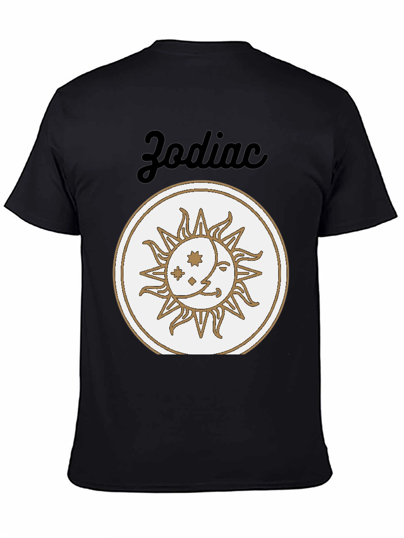 Zodiac Sun & Moon Graphic Tee - Black