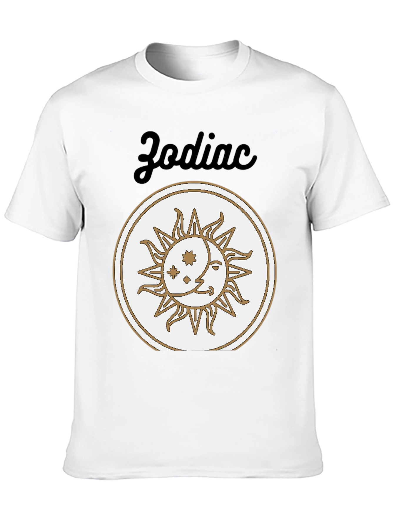 Zodiac Sun & Moon Graphic Tee - Black
