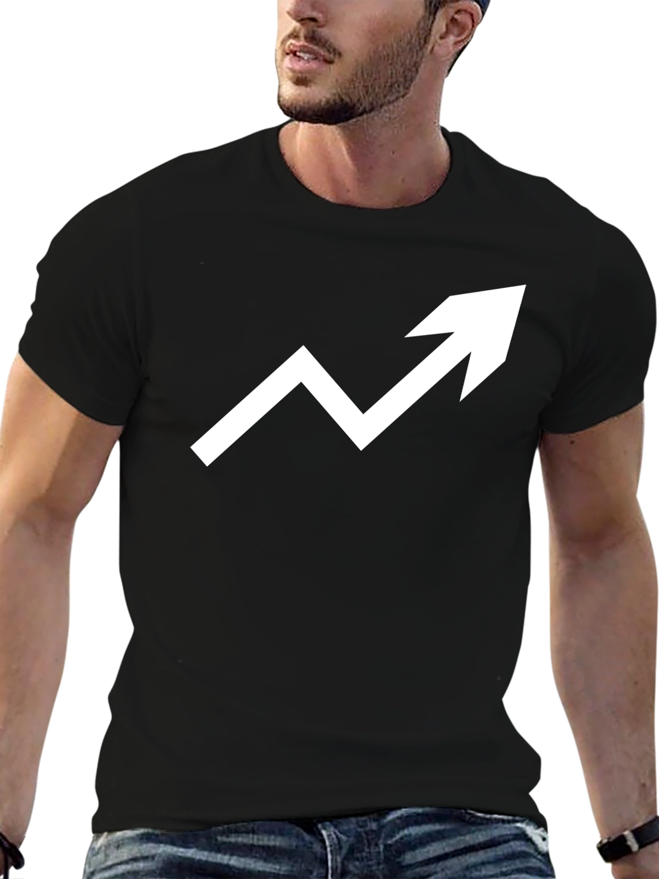 Trend Up T-Shirt - Black Graphic Tee