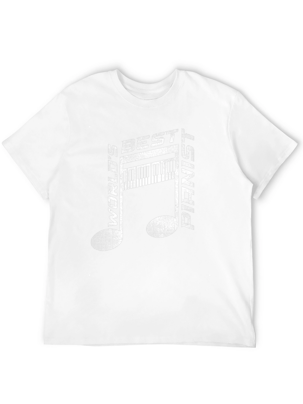 Worlds Best Pianist T-Shirt - Musical Note Design