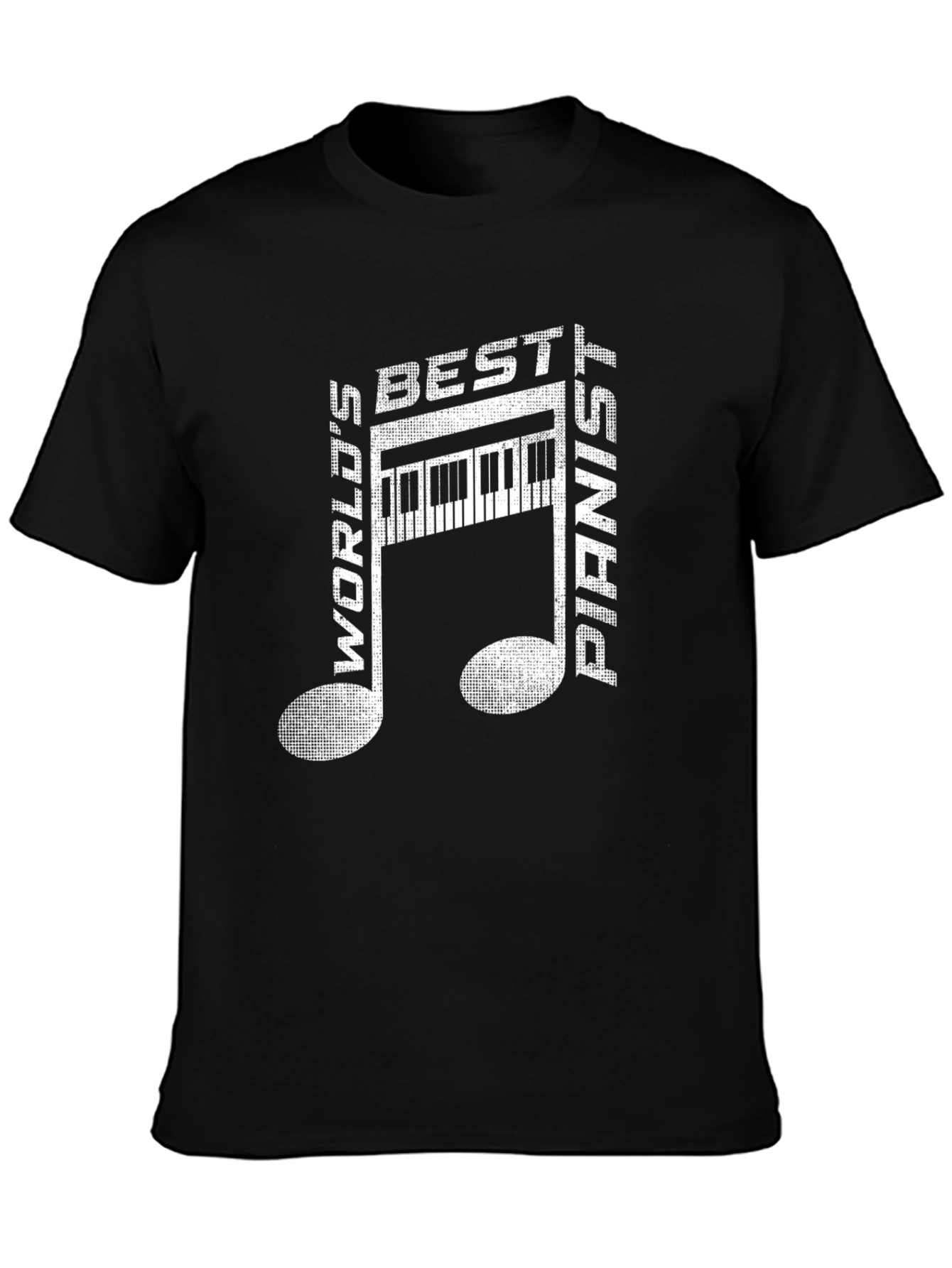 Worlds Best Pianist T-Shirt - Musical Note Design