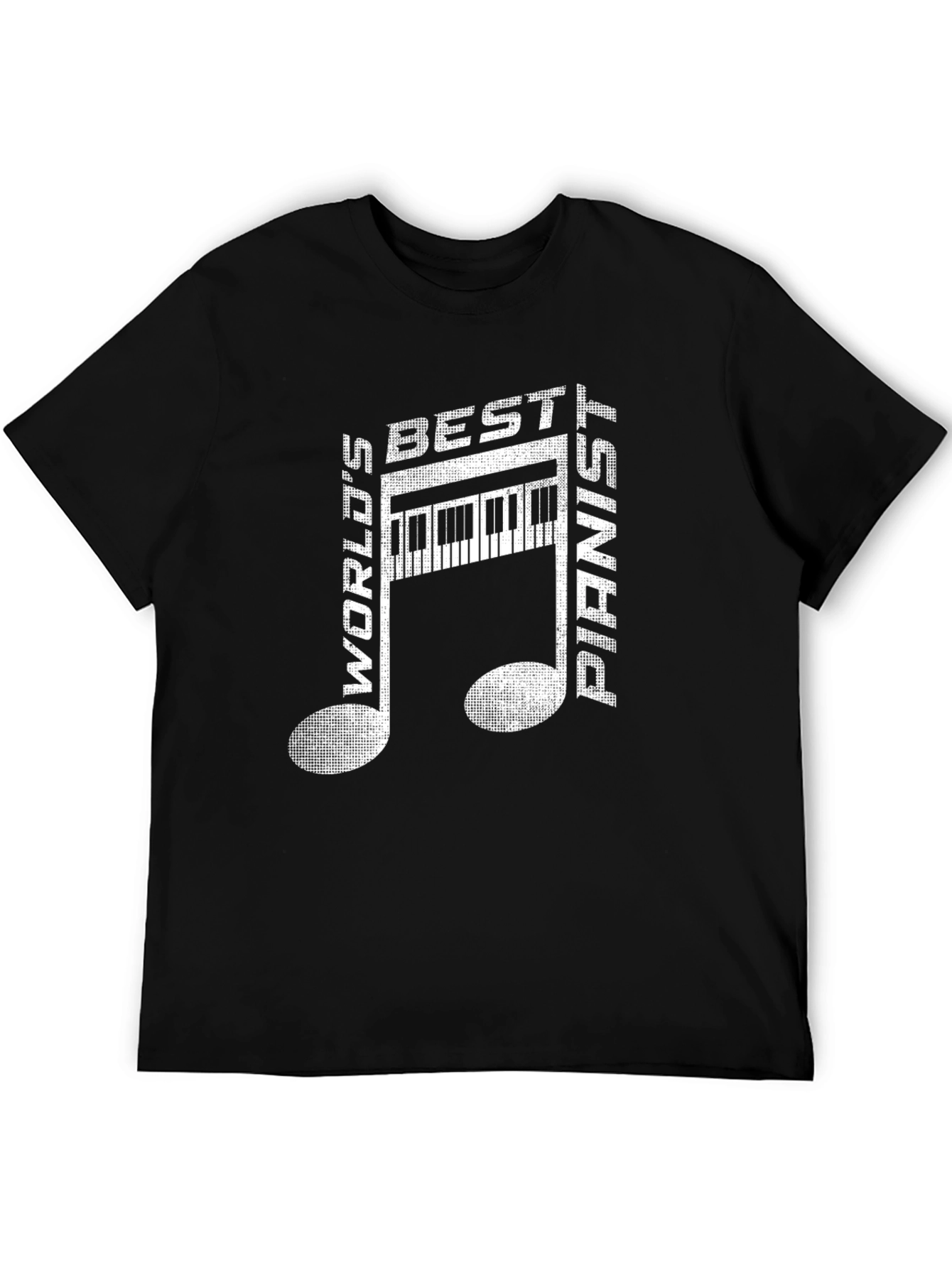 Worlds Best Pianist T-Shirt - Musical Note Design